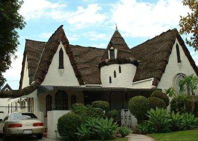 Classic storybook home with magnificent seawave roof.